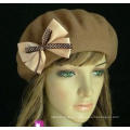 Fashion winter Bowknot Outdoor wool Hats for lady